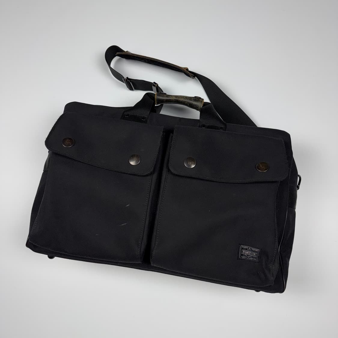 요시다포터 앵글 2way 더플백 블랙 상품이미지2