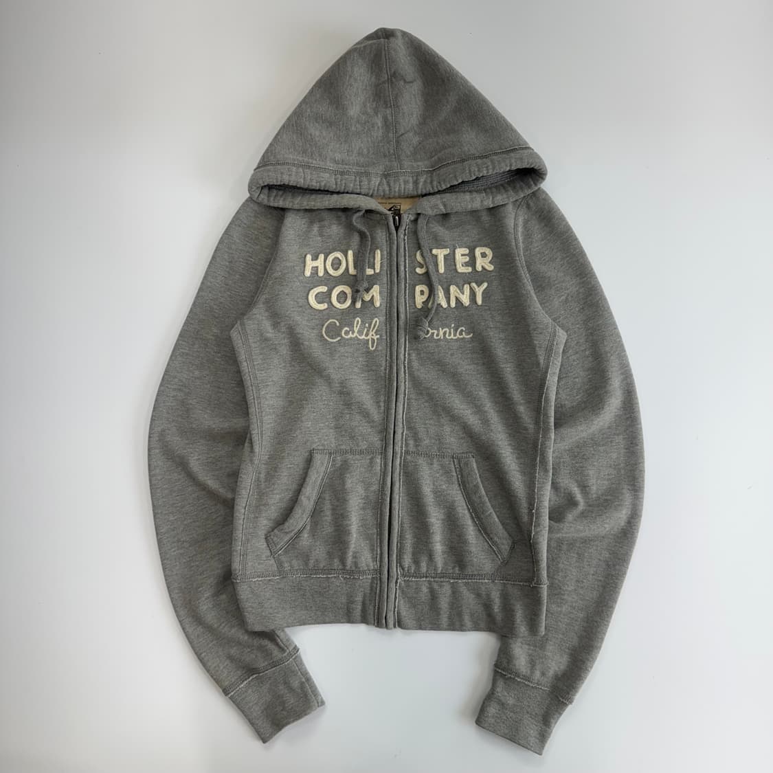 Hollister 홀리스터 스펠아웃 로고 그레이 후드집업 상품이미지3