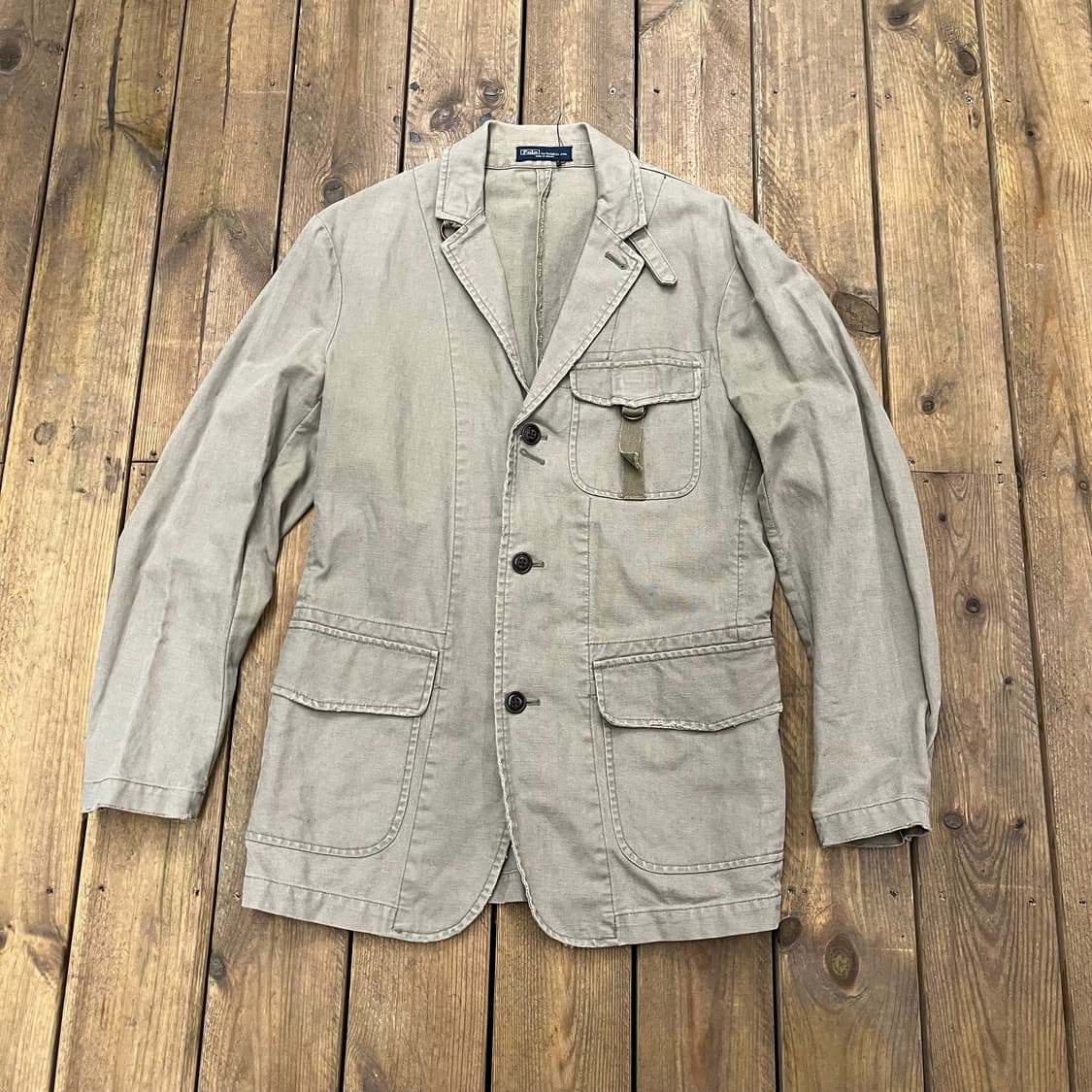 빈티지 폴로 코튼 테일러드 워싱 자켓 상품이미지1