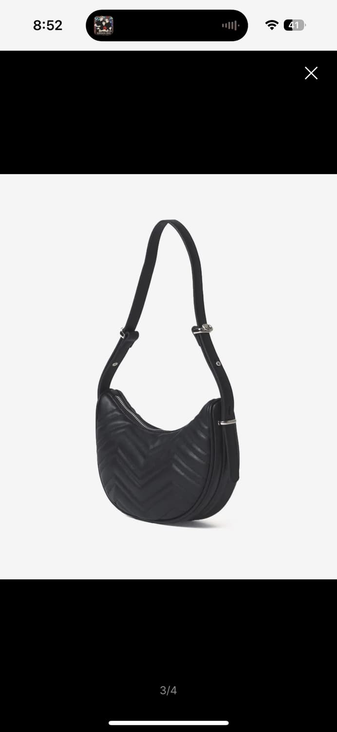 새상품 PAONS 투미 반달 숄더백 블랙 상품이미지3