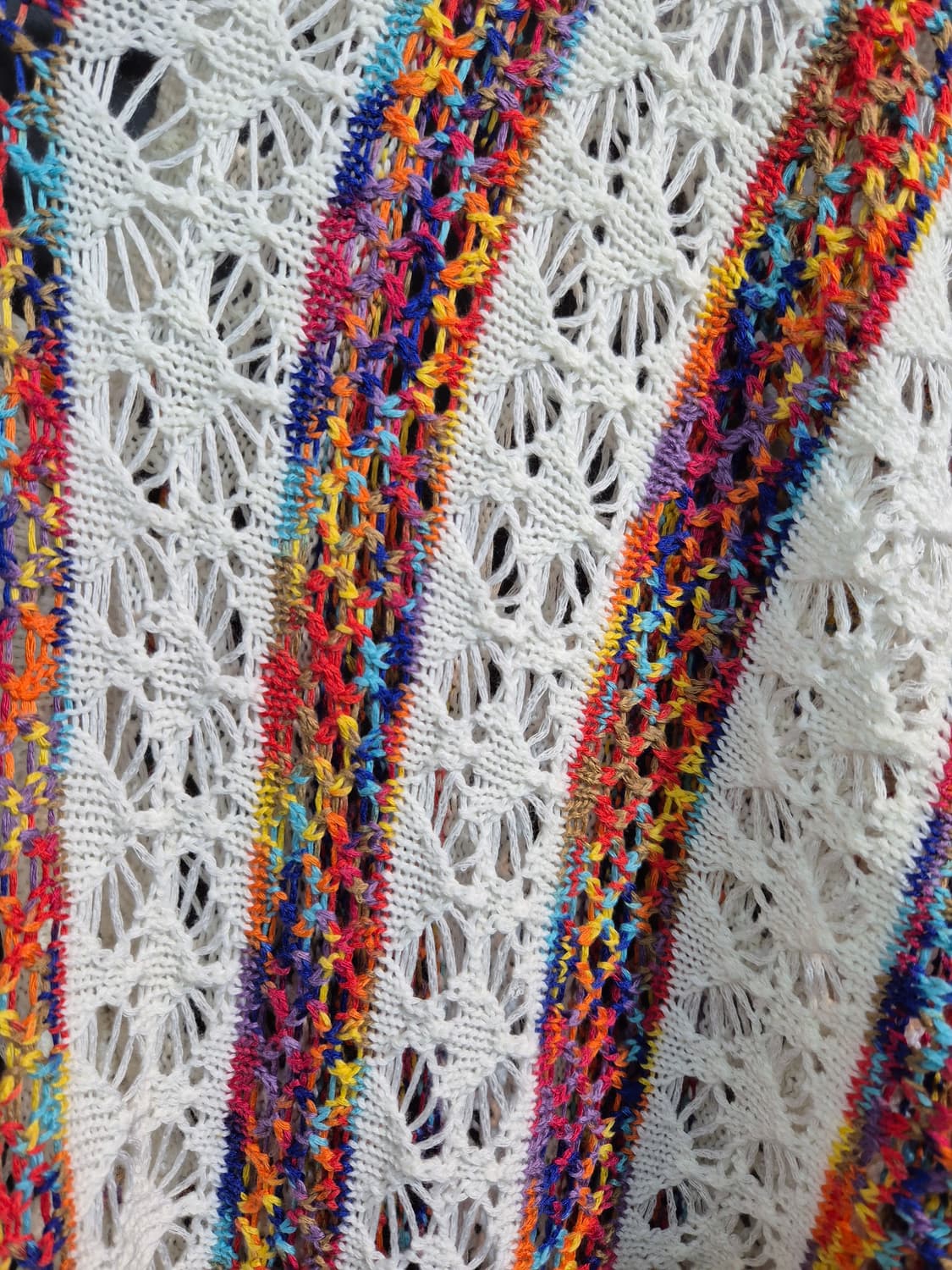 화려한 컬러 배색 크로셰 니트 탑 55 66 상품이미지9