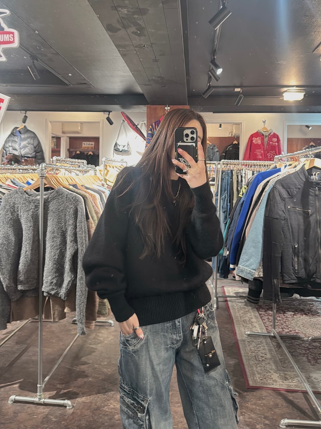 인사일런스 알파카 블랙 니트 스웨터 S 상품이미지5