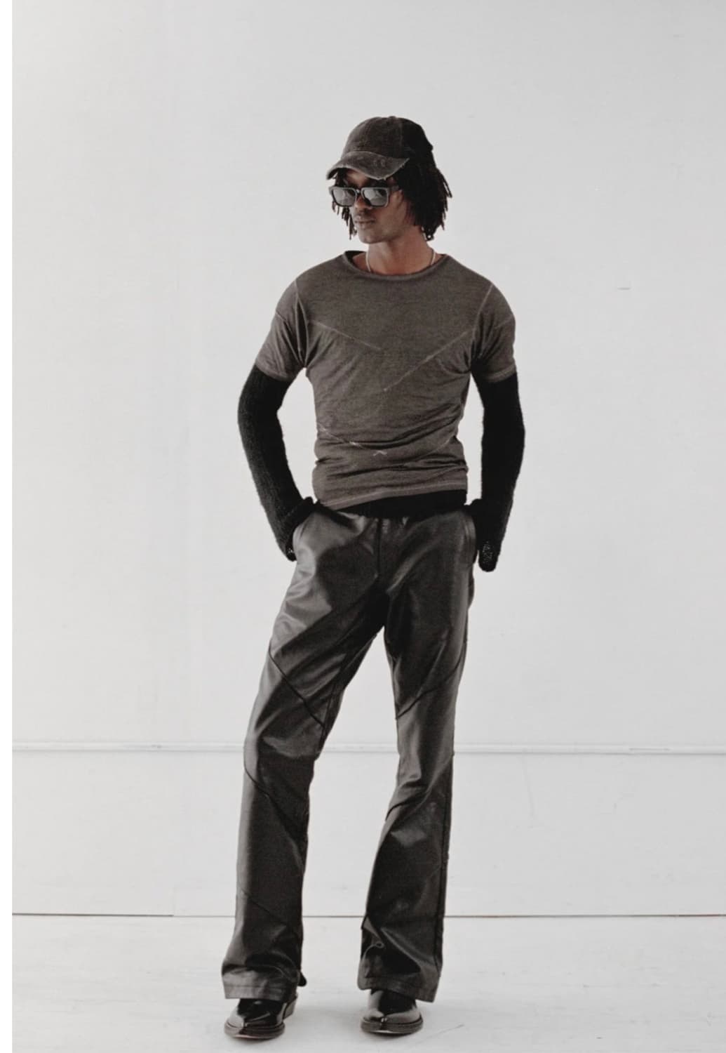 SACHRAGA HELIX WAXED COTTON TROUSERS 34 상품이미지2