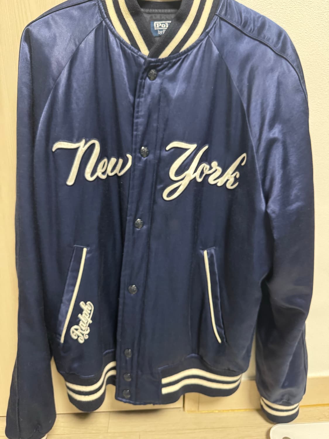 폴로 x mlb 새틴 바시티자켓 m 상품이미지1