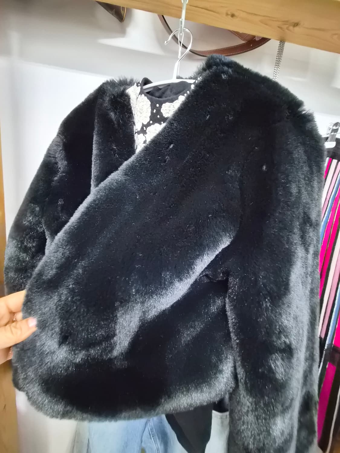 질스튜어트 에코밍크퍼 자켓. sickos 빈티지데님 상품이미지5