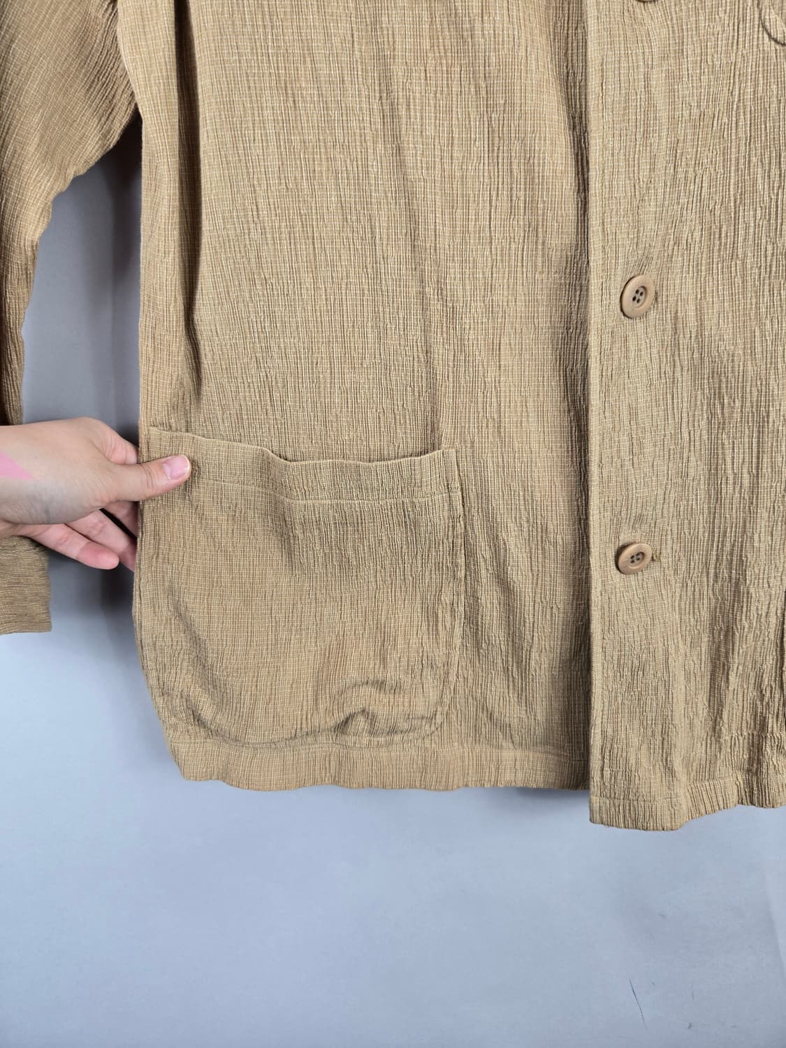 [무료배송]켄컬렉션 100 남성 얇은 링클 스판 자켓 상품이미지6