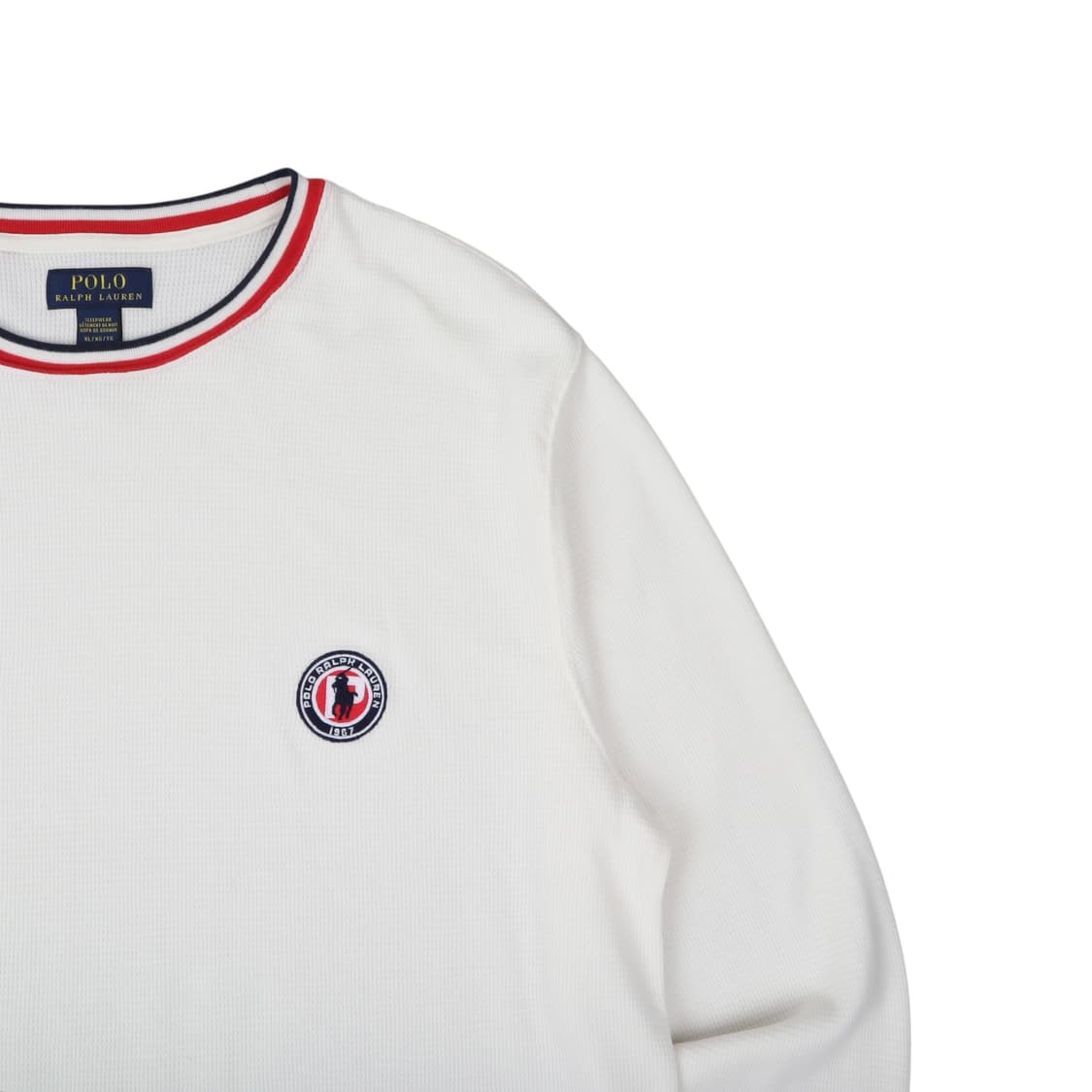 폴로 랄프로렌 써클 로고 화이트 와플 롱슬리브 상품이미지3