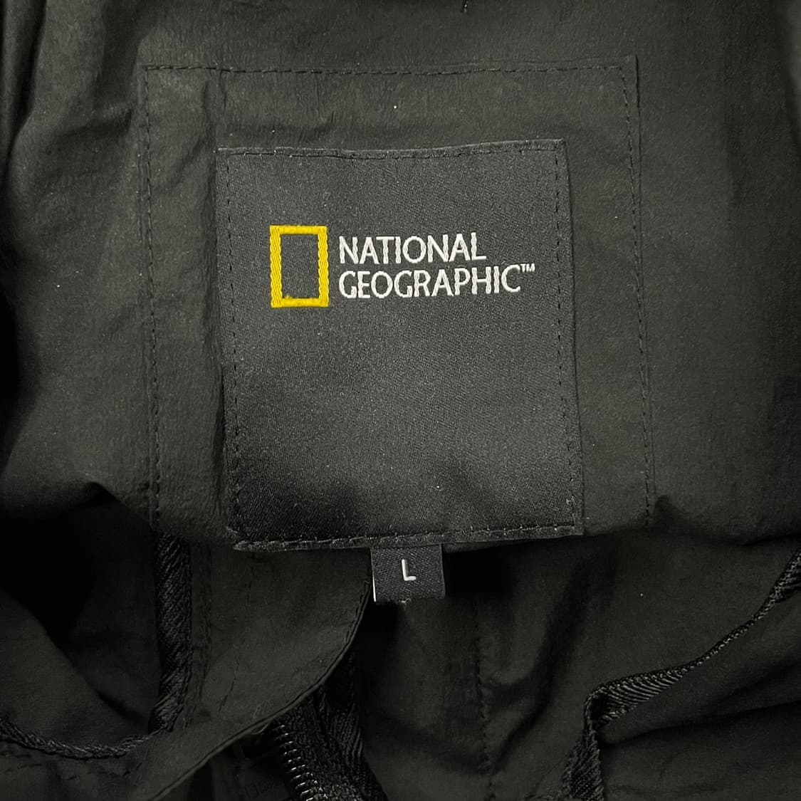 [정품/L] 내셔널지오그래픽 블랙 후드 바람막이 자켓 b17 상품이미지5