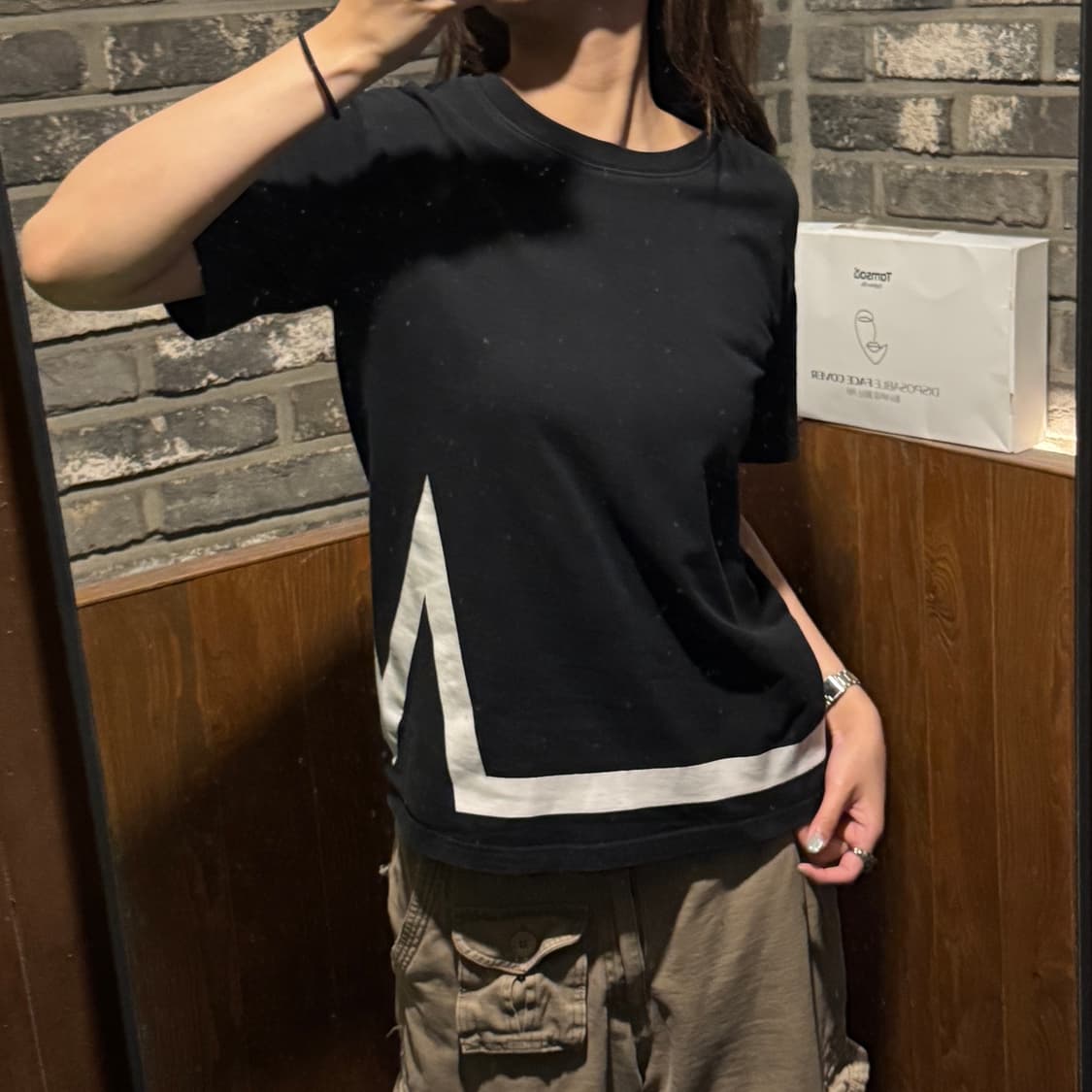 여S) 몽클레어 주니어 블랙 반팔 상품이미지10