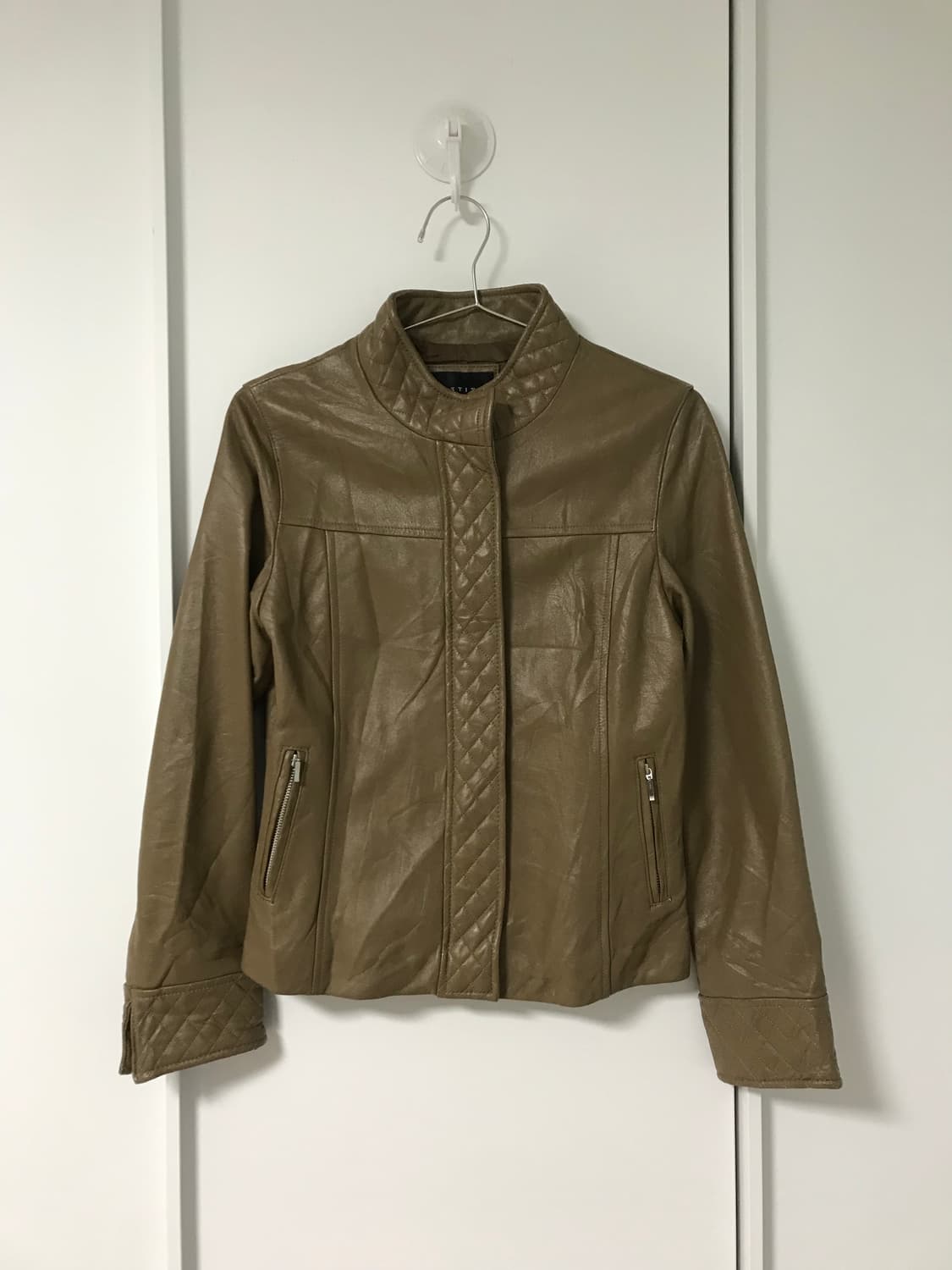 vintage zip-up leather jacket 상품이미지5