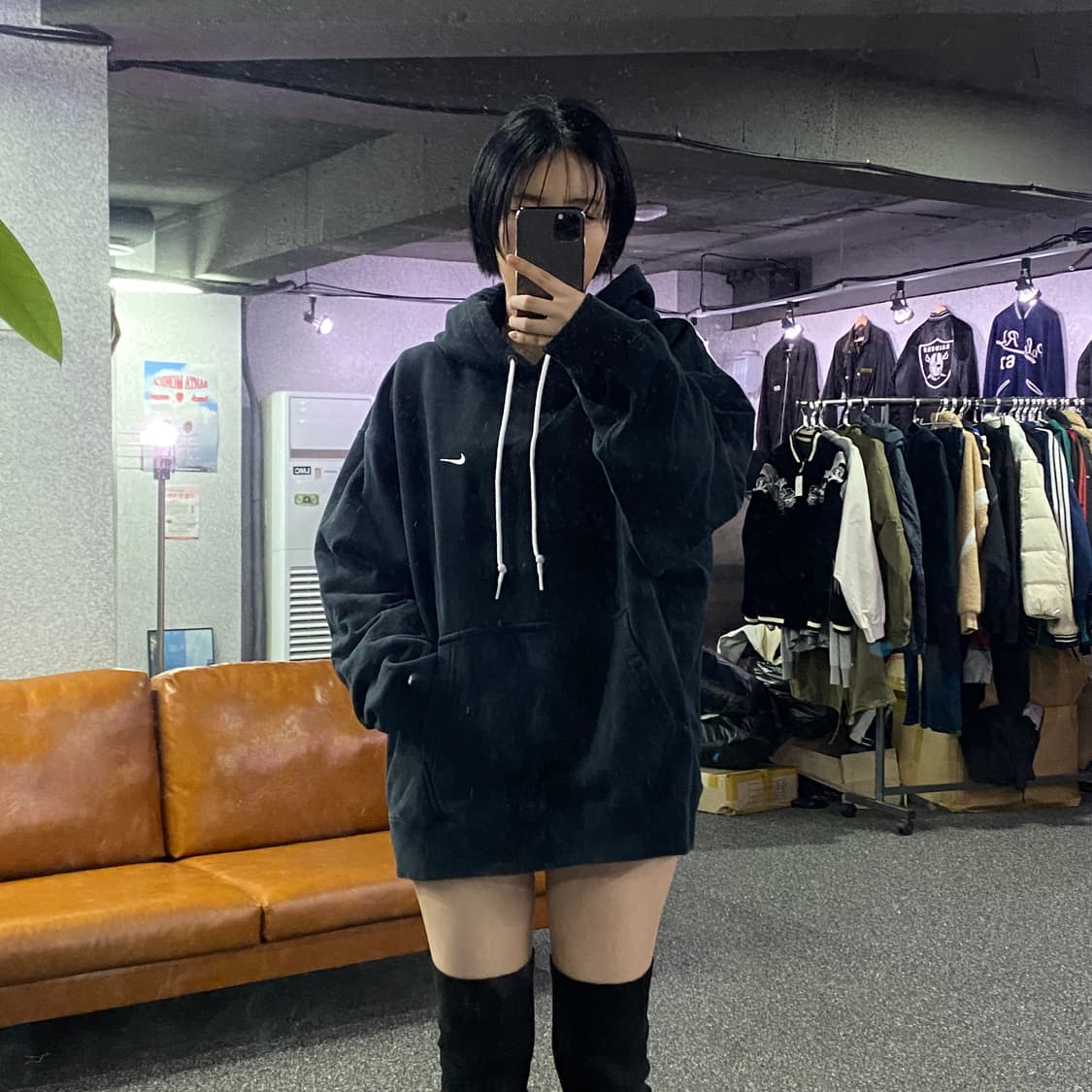 나이키 스우시 Nrg 블랙 후드 티 B3036 상품이미지1