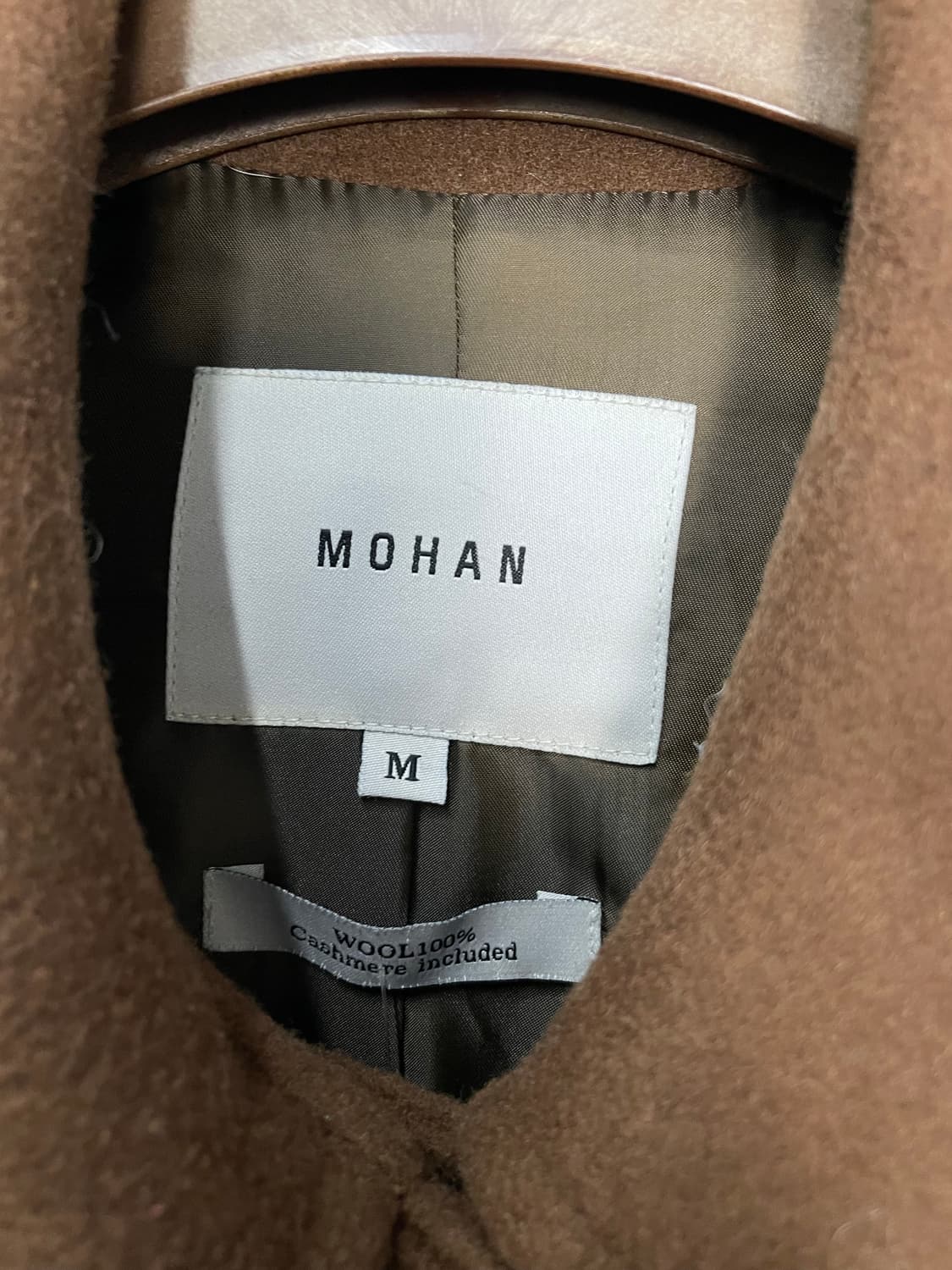 모한 울 버튼 카멜 롱 코트 H1678 상품이미지5