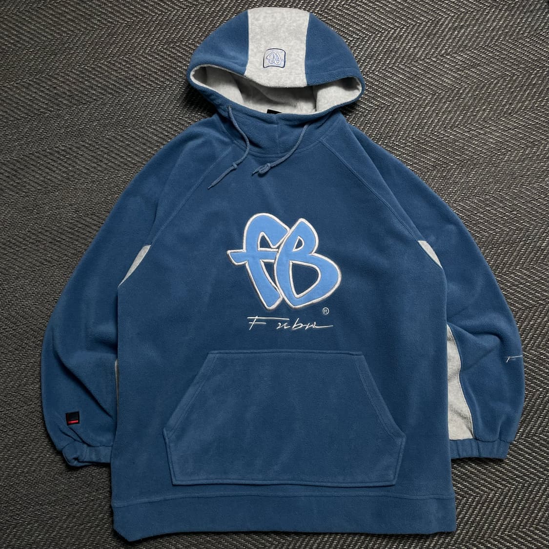 00s FUBU 올드스쿨 빅로고 플리스 후드 티셔츠o 5250 상품이미지1