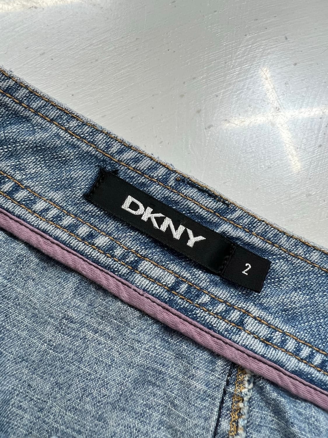 Dkny 패치워크 데님 롱 스커트 상품이미지5