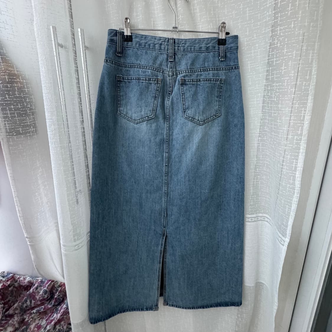 3/4 three quarter 데님 롱 스커트 M 상품이미지4