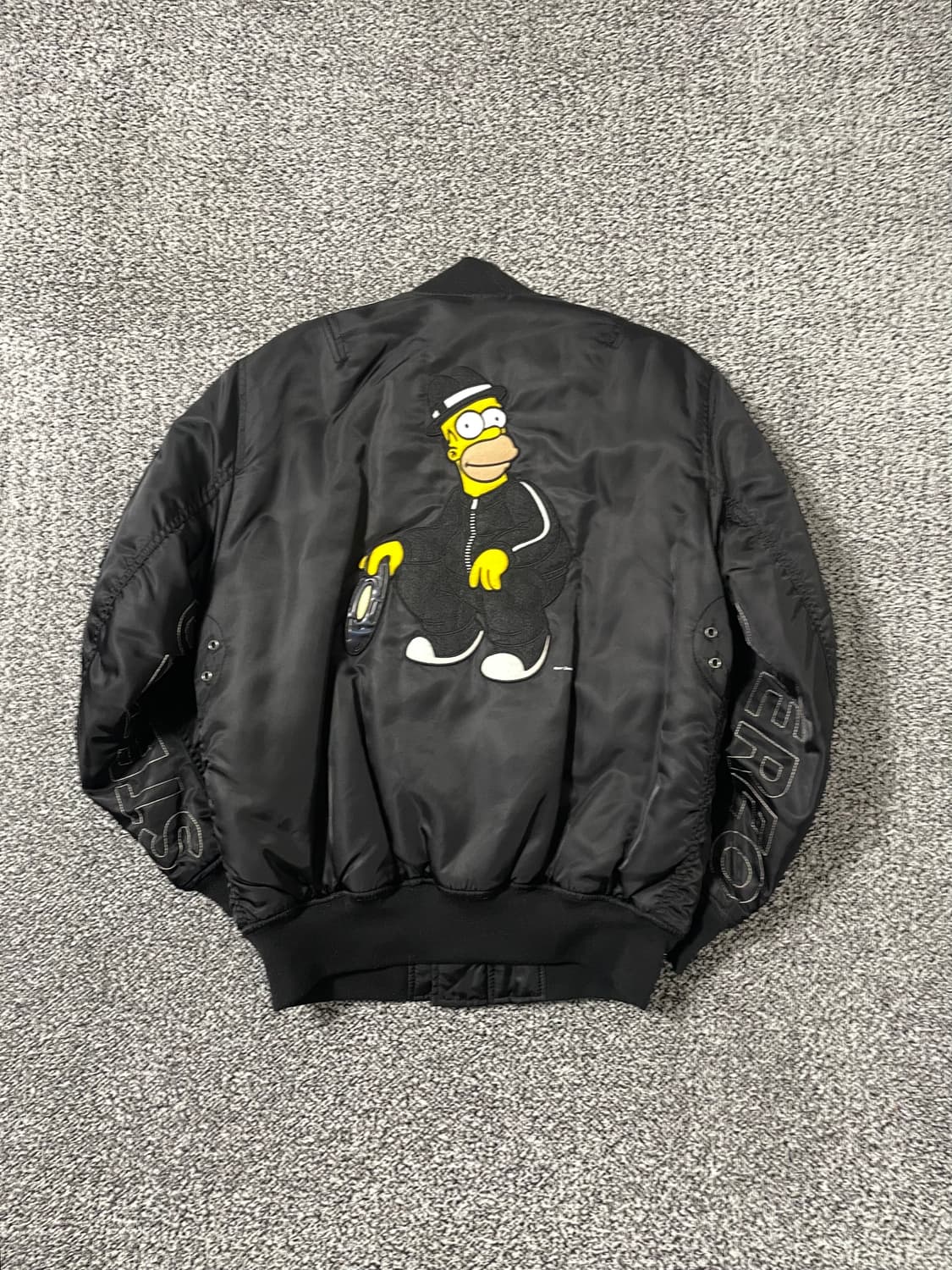 빈티지9. 스테레오 바이널즈 DJ 호머 심슨 MA-1 봄버 자켓 점퍼 상품이미지5