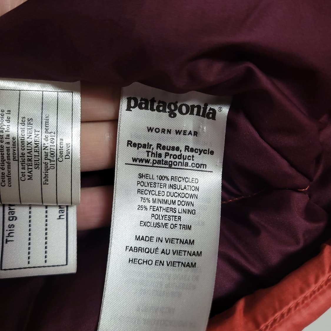 (xs) PATAGONIA 파타고니아 핑크 다운 경량 패딩 조끼 베스트 상품이미지3