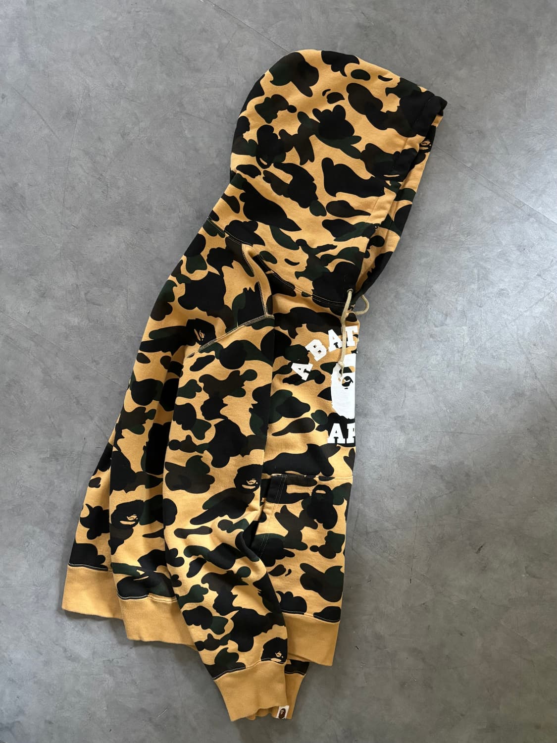 Bape 베이프 15SS 1ST 황계 카모 컬리지 후드티  상품이미지10