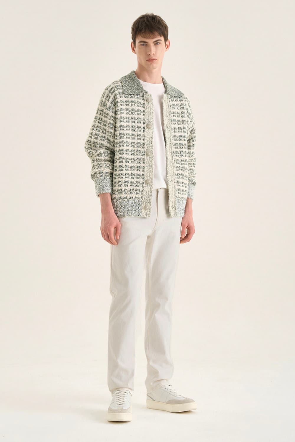 타임옴므 트위드 카라 가디건 자켓 105 상품이미지1