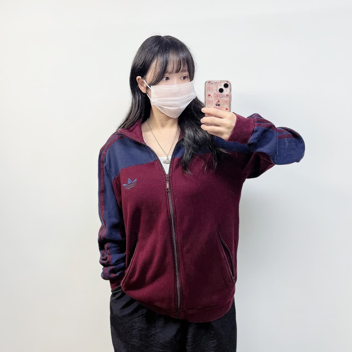 아디다스 파이어버드 스웻 트랙탑 져지 버건디 네이비 상품이미지1