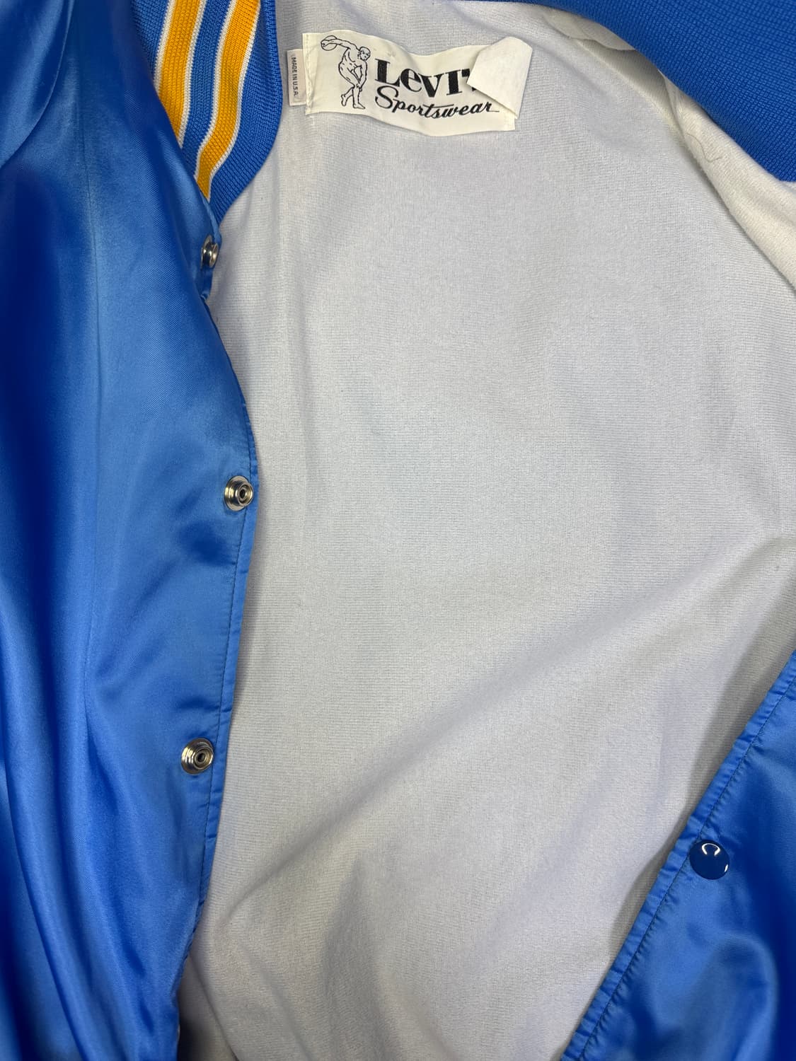 빈티지 90s 리바이스 스포츠웨어 사틴 바시티 스타디움 자켓 L 상품이미지4
