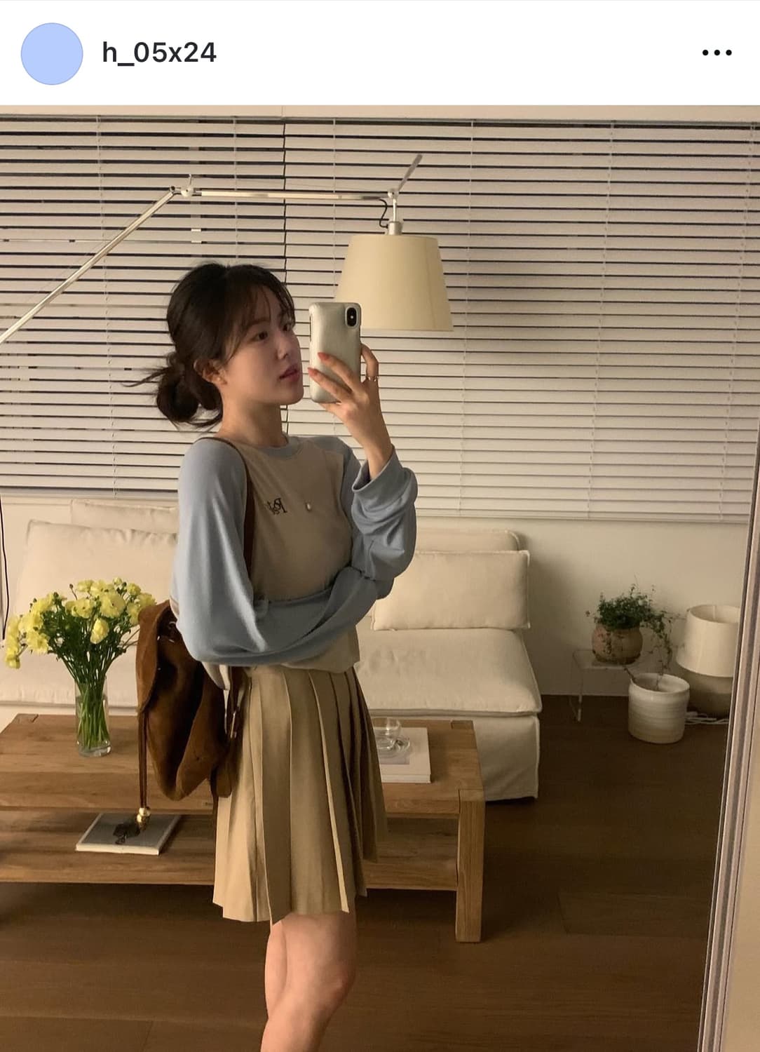 버터엣스카이 플레인 플리츠 스커트 (베이지) 상품이미지5