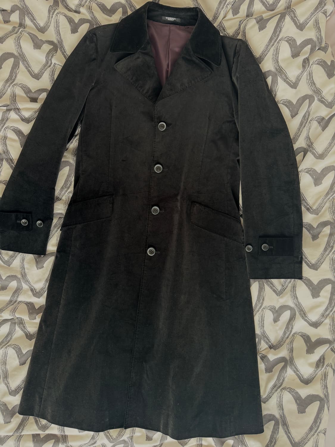 일본 토네이도 마트 벨벳 싱글 벤트 롱 코트 / 슬림핏 L 상품이미지1