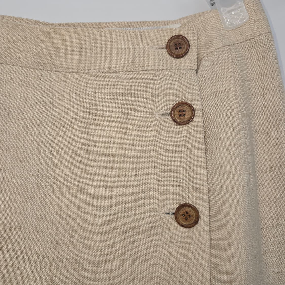 ANNCHEPI 베이지 린넨 혼방 랩 스커트 25 [E30579] 상품이미지10