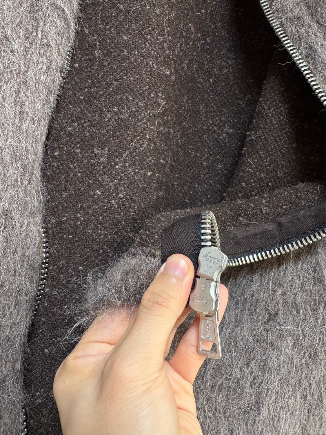 아워레가시 모헤어 풀 집 후드 상품이미지5