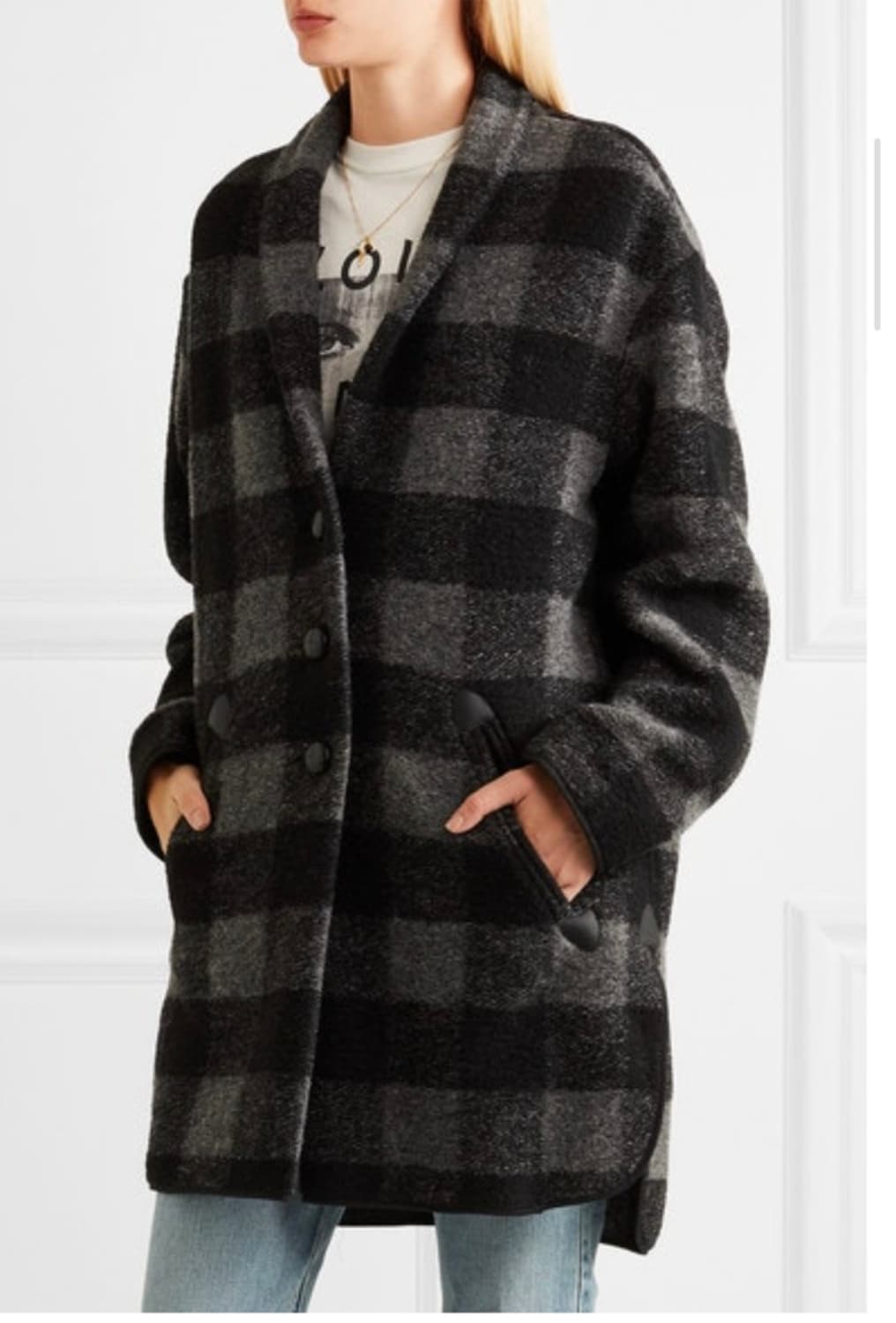 이자벨마랑 지노 체크코트 상품이미지1