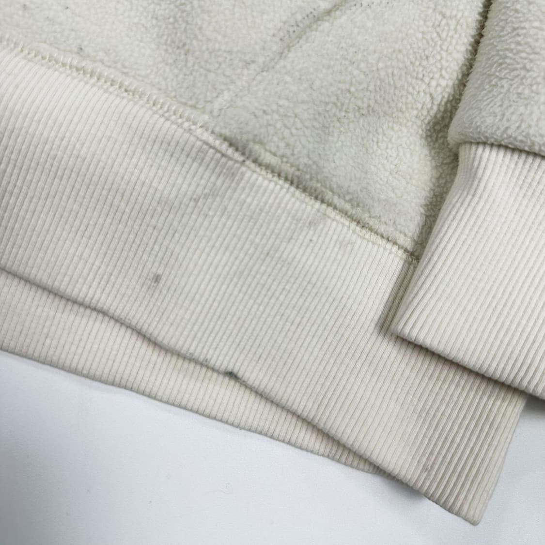 폴로 랄프로렌 레터링 아이보리 후리스 후드티 (L) 상품이미지4