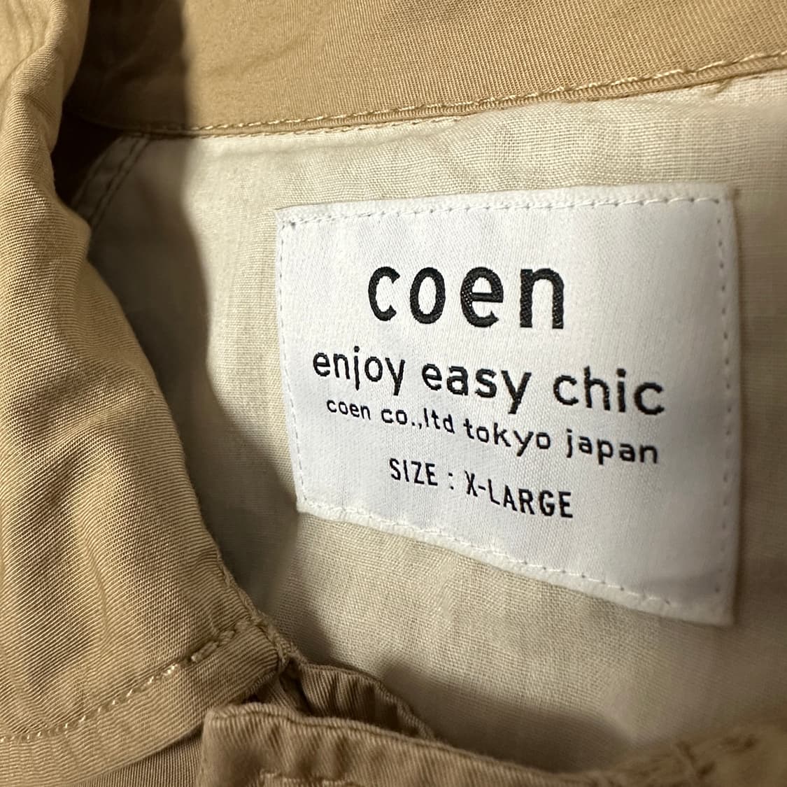 COEN cotton balmacaan coat beige 상품이미지3