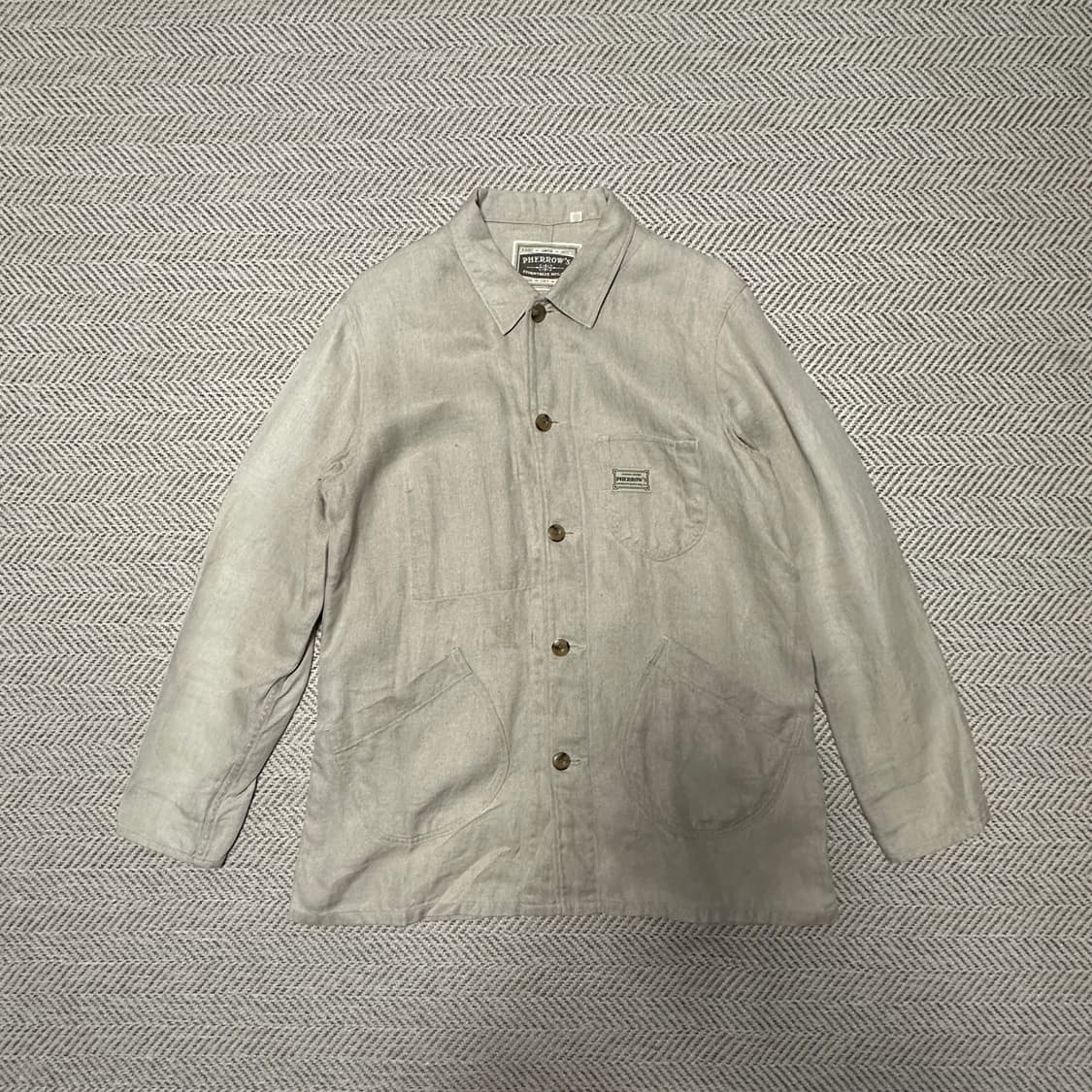 PHERROWS japan work shirt jacket ivory 상품이미지1