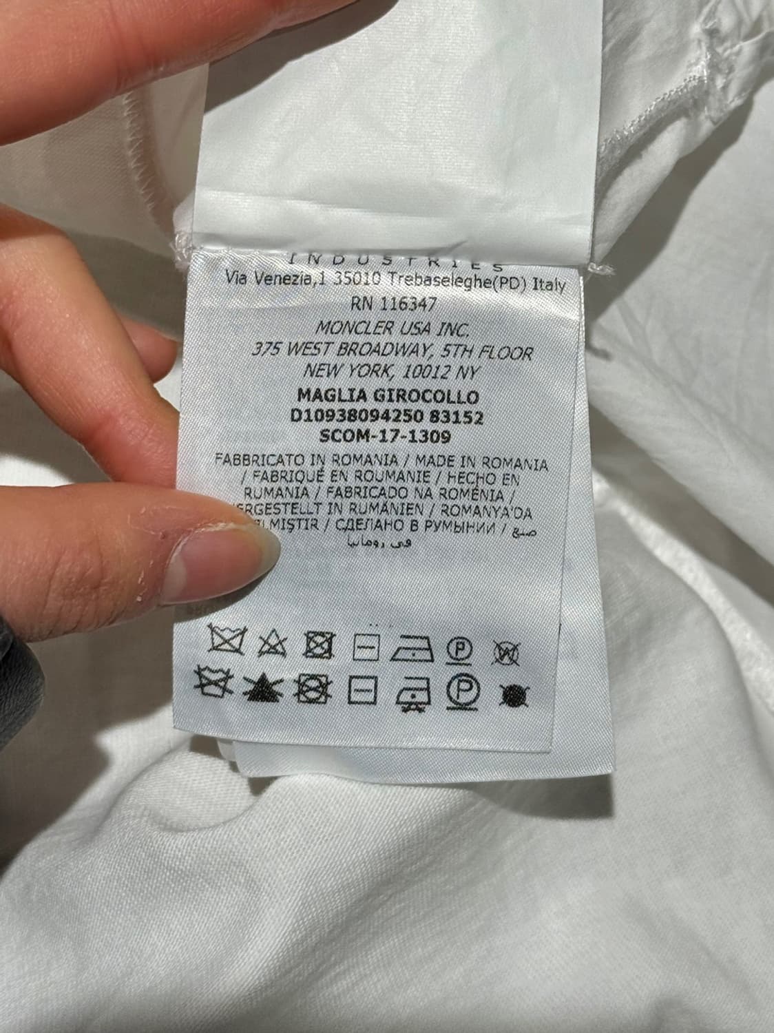 몽클레어 화이트 레터링 패널 하프 티셔츠 상품이미지7