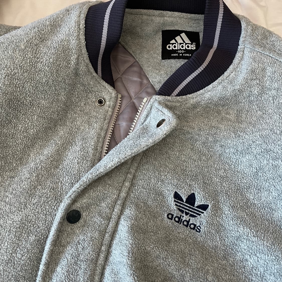 [adidas] 아디다스 플리스 아구점퍼 자켓 그레이 후리스바시티빈티지 상품이미지4