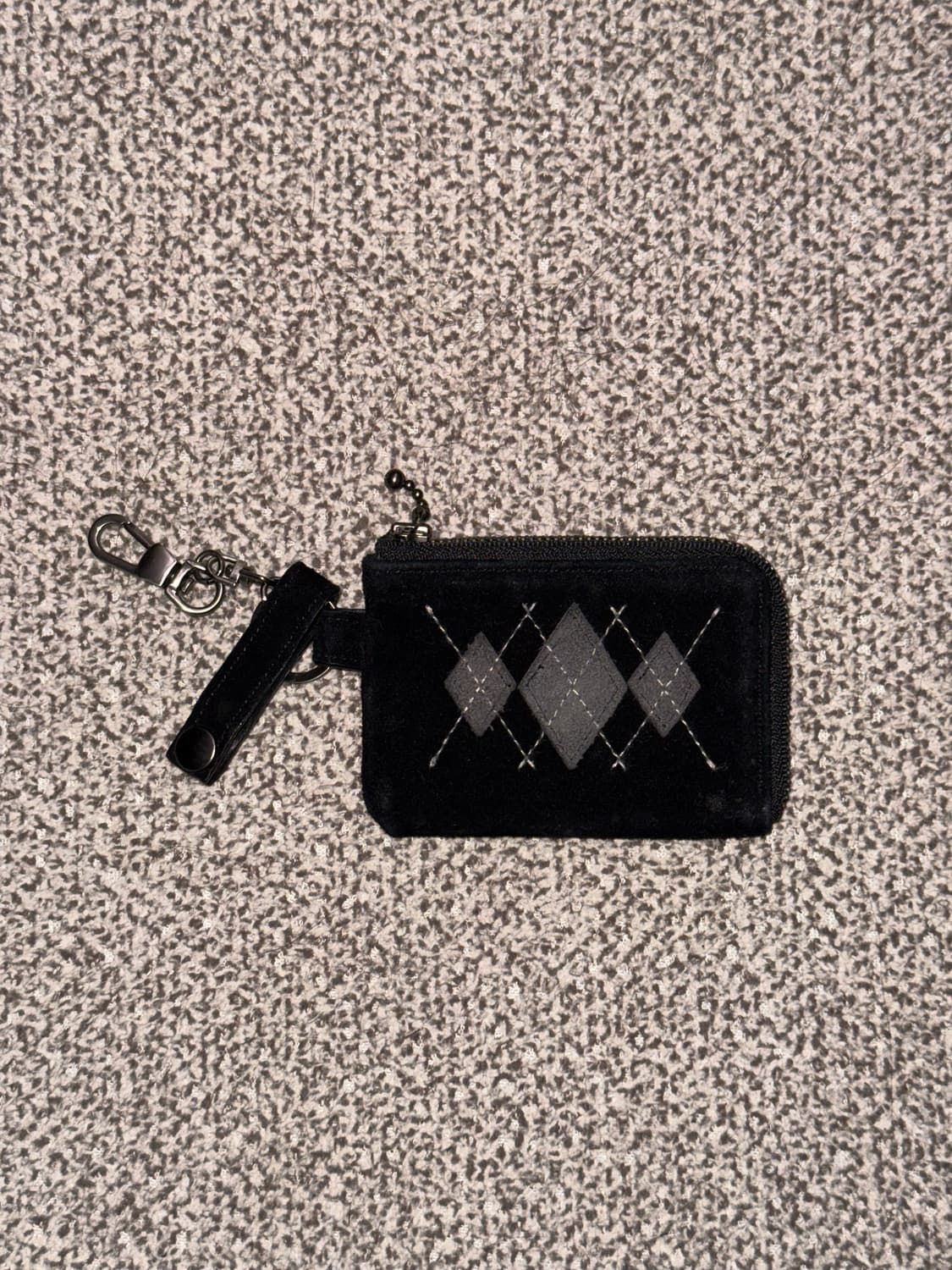 폴리테루 아가일 카드 월렛 블랙 상품이미지2