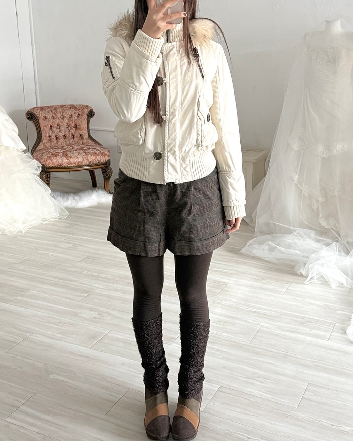 Deep mute brown wool pants 상품이미지6