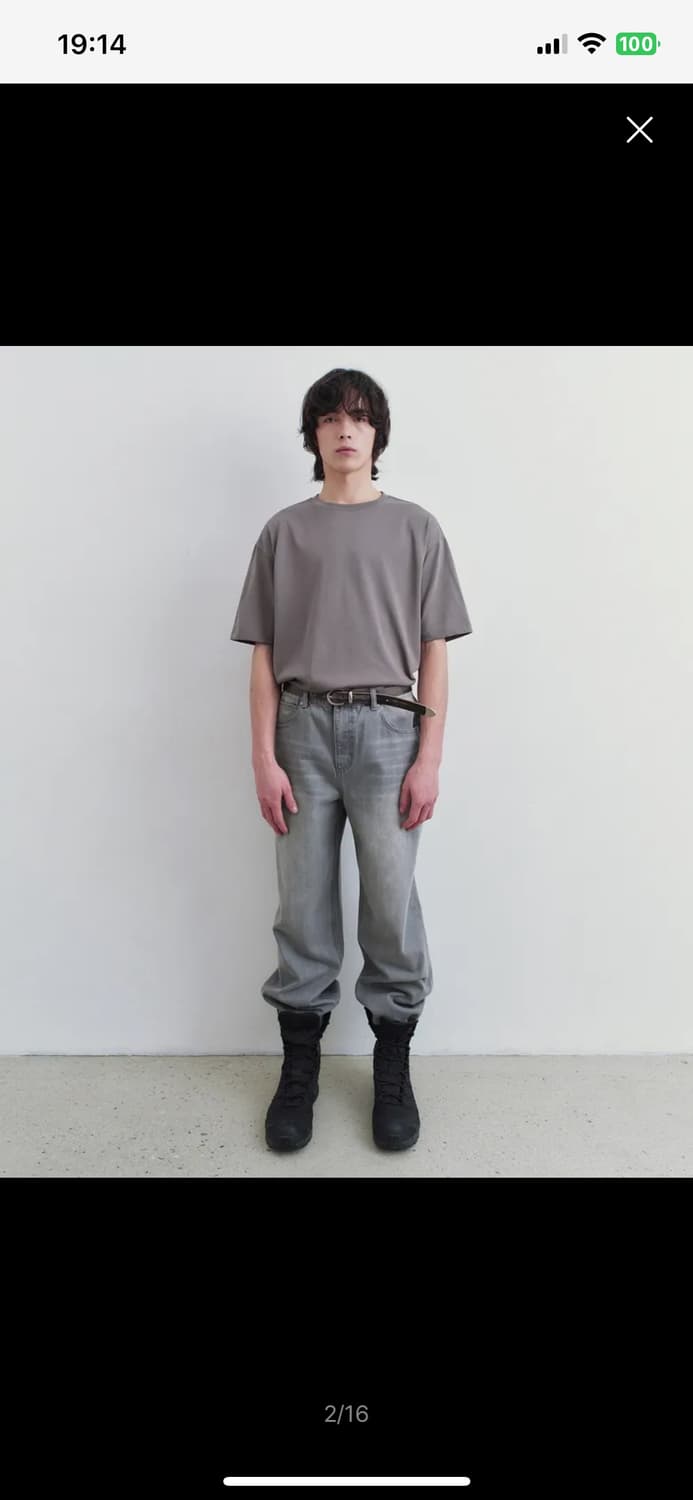 인사일런스 수피마 코튼 프리미엄 티셔츠 GREY 상품이미지2