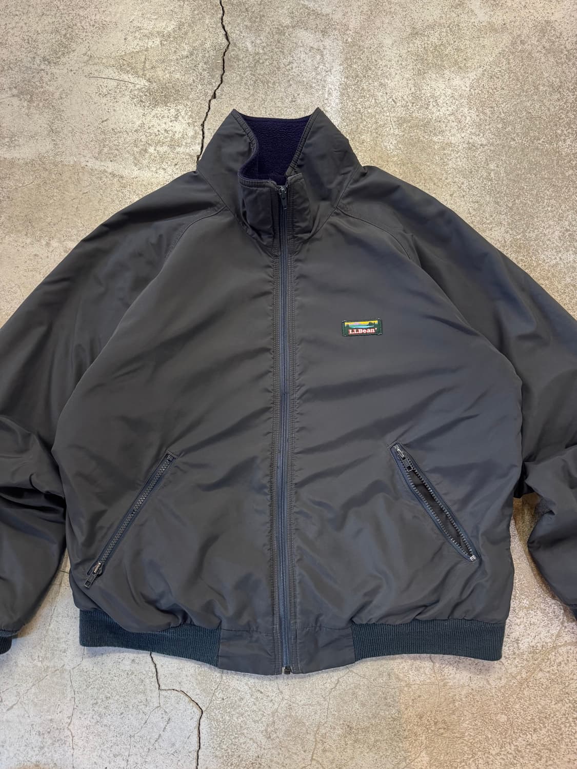 90s 엘엘빈 웜업 플리스 라이닝 자켓 상품이미지2