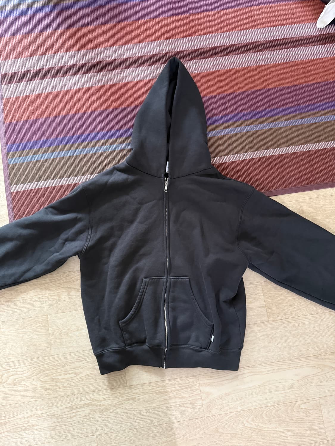 AKIMBO Club 아킴보 클럽 페이디드 블랙 집업 후디 L 상품이미지3