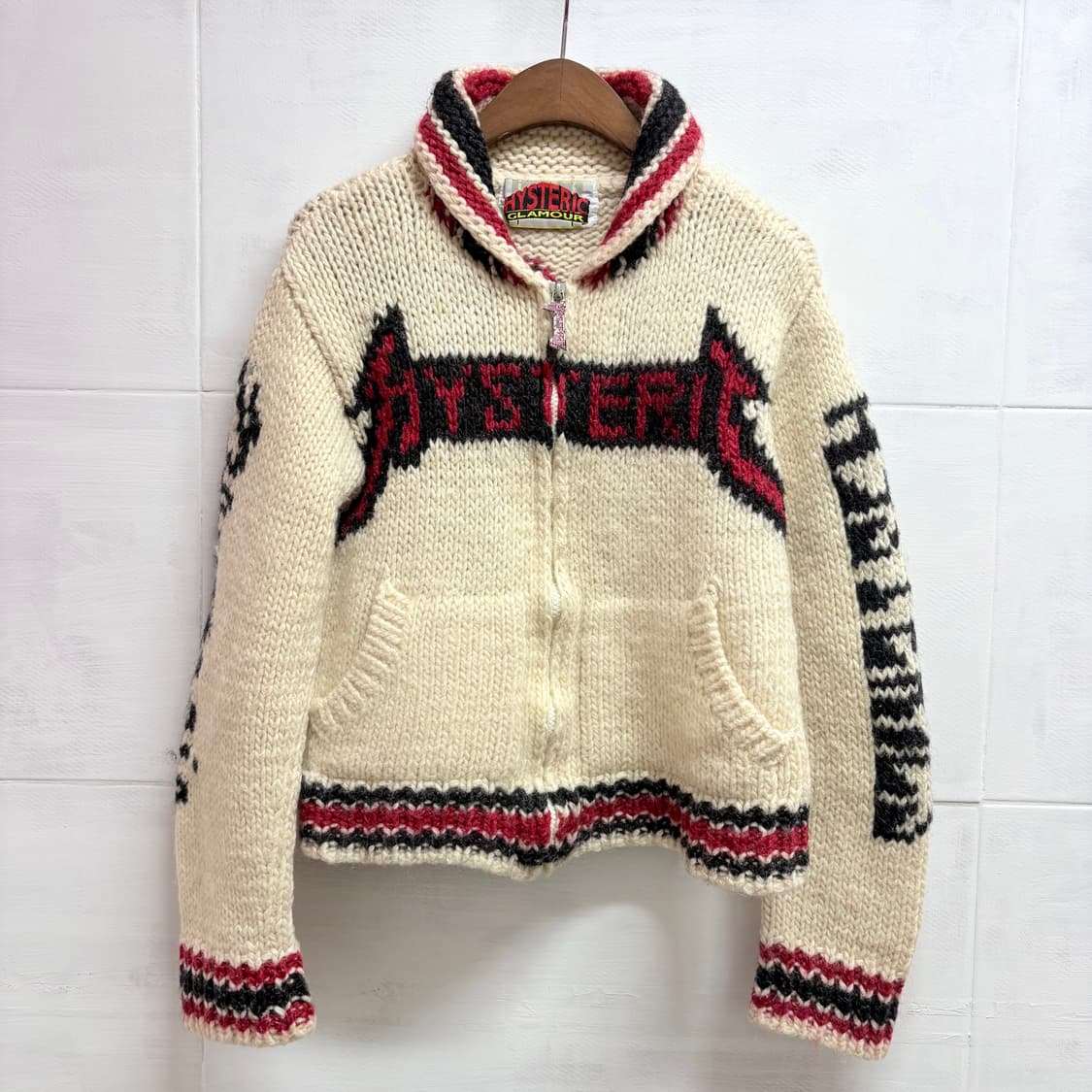 히스테릭 글래머 Hysteric Glamour 코위찬 니트 집업 자켓 1 상품이미지1