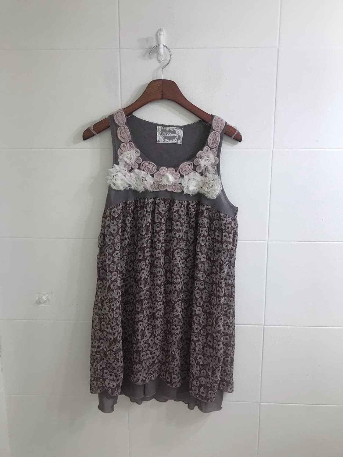 뮤트핑크 멀멀 카키 하구미 모리걸 도트 바람막이 코디세트 상품이미지7