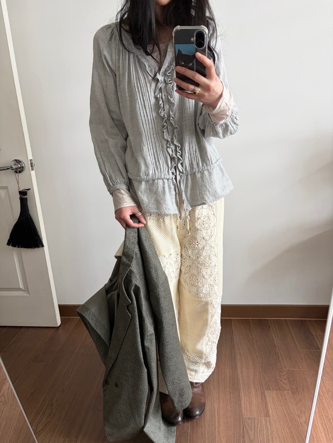 cotton frill blouse 상품이미지2