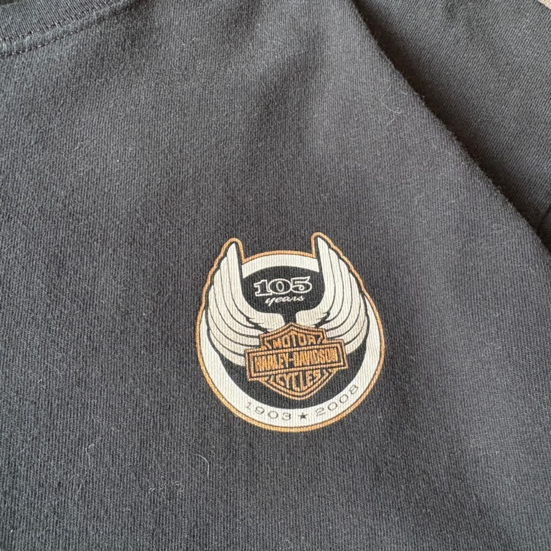 할리데이비슨 105주년 미국 생산 블랙 긴팔 티셔츠 상품이미지5