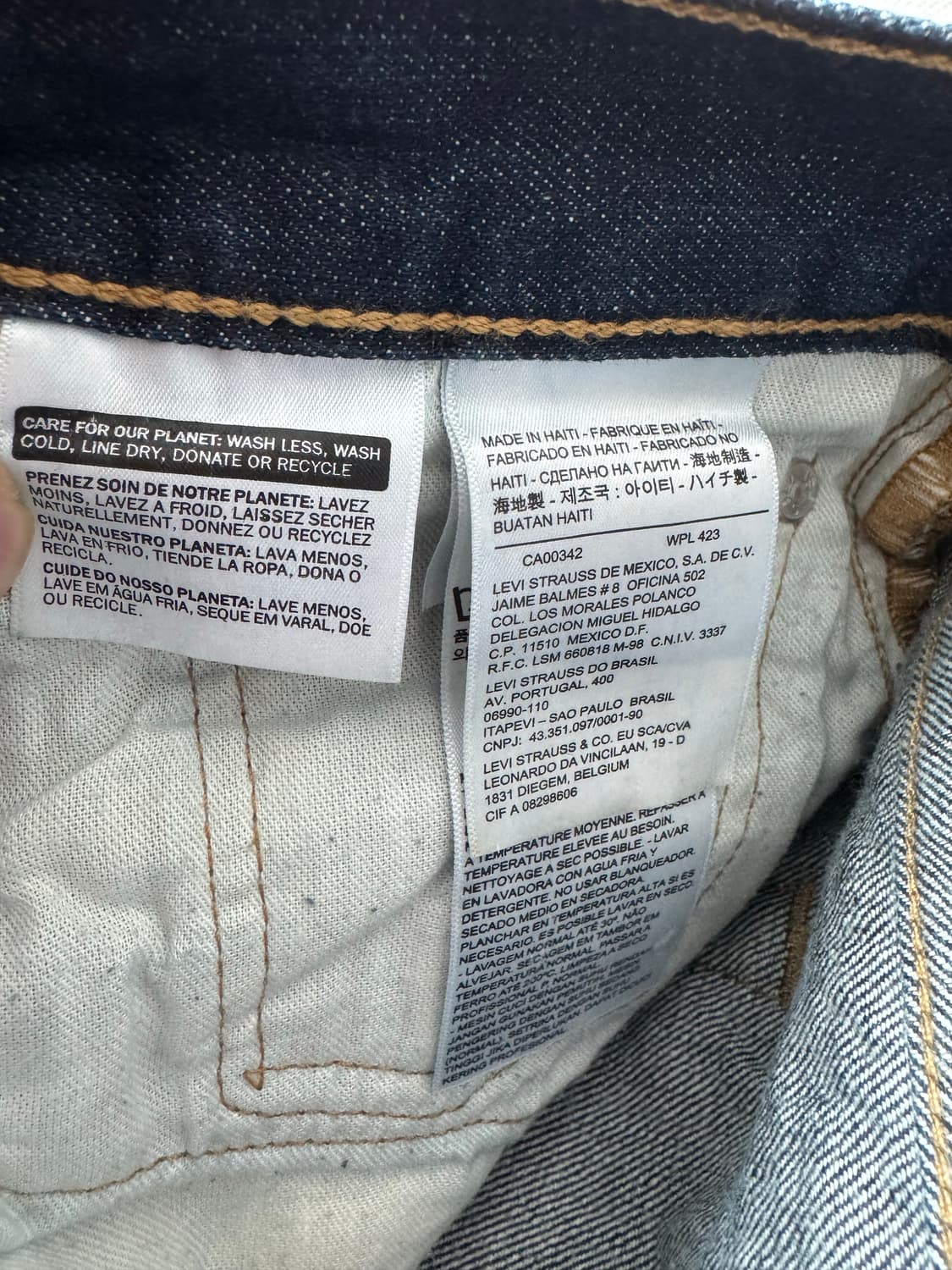 리바이스 501 진청 데님 팬츠  W36 L34   상품이미지4