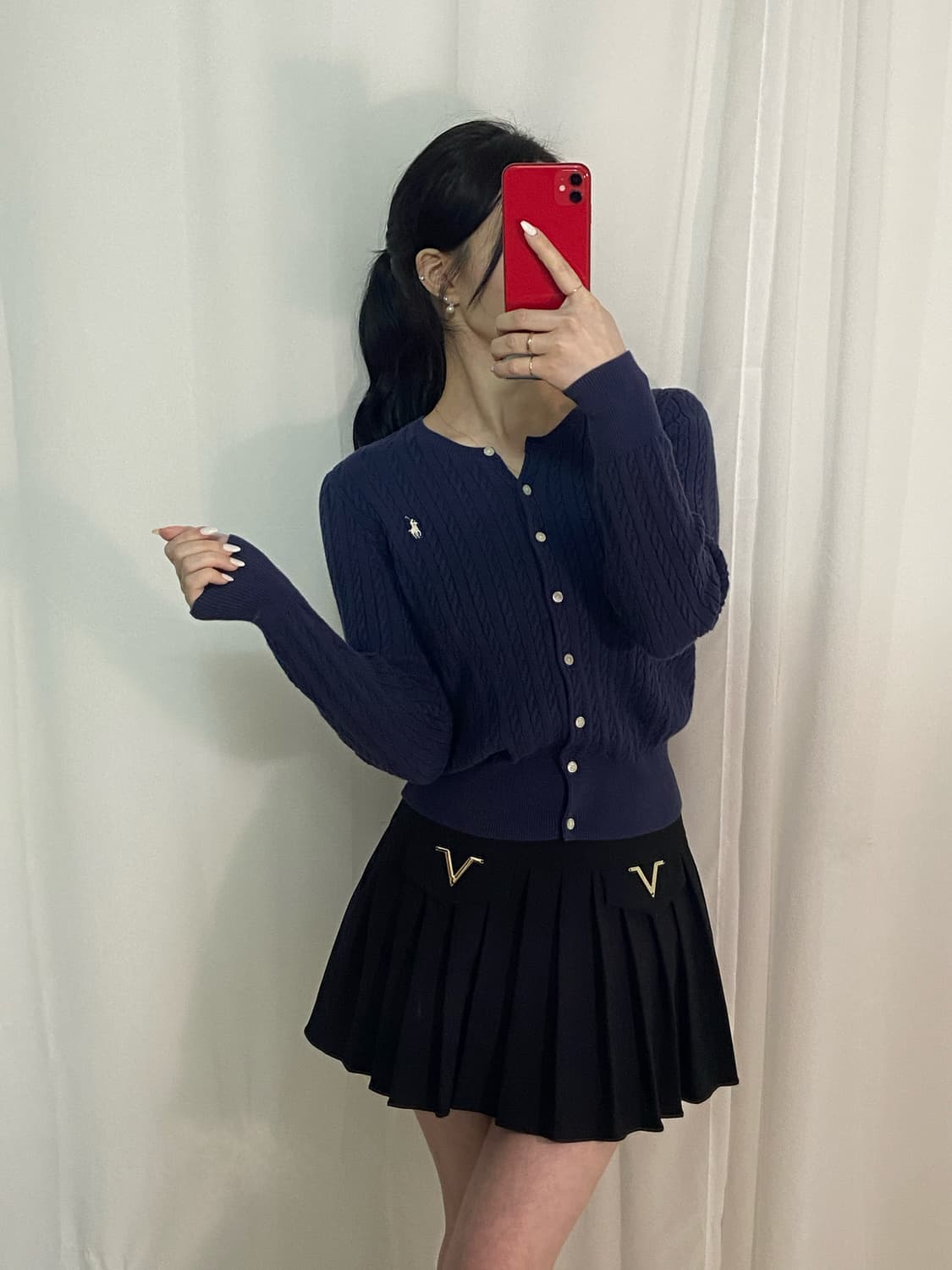 폴로 꽈배기 니트 가디건
 상품이미지2