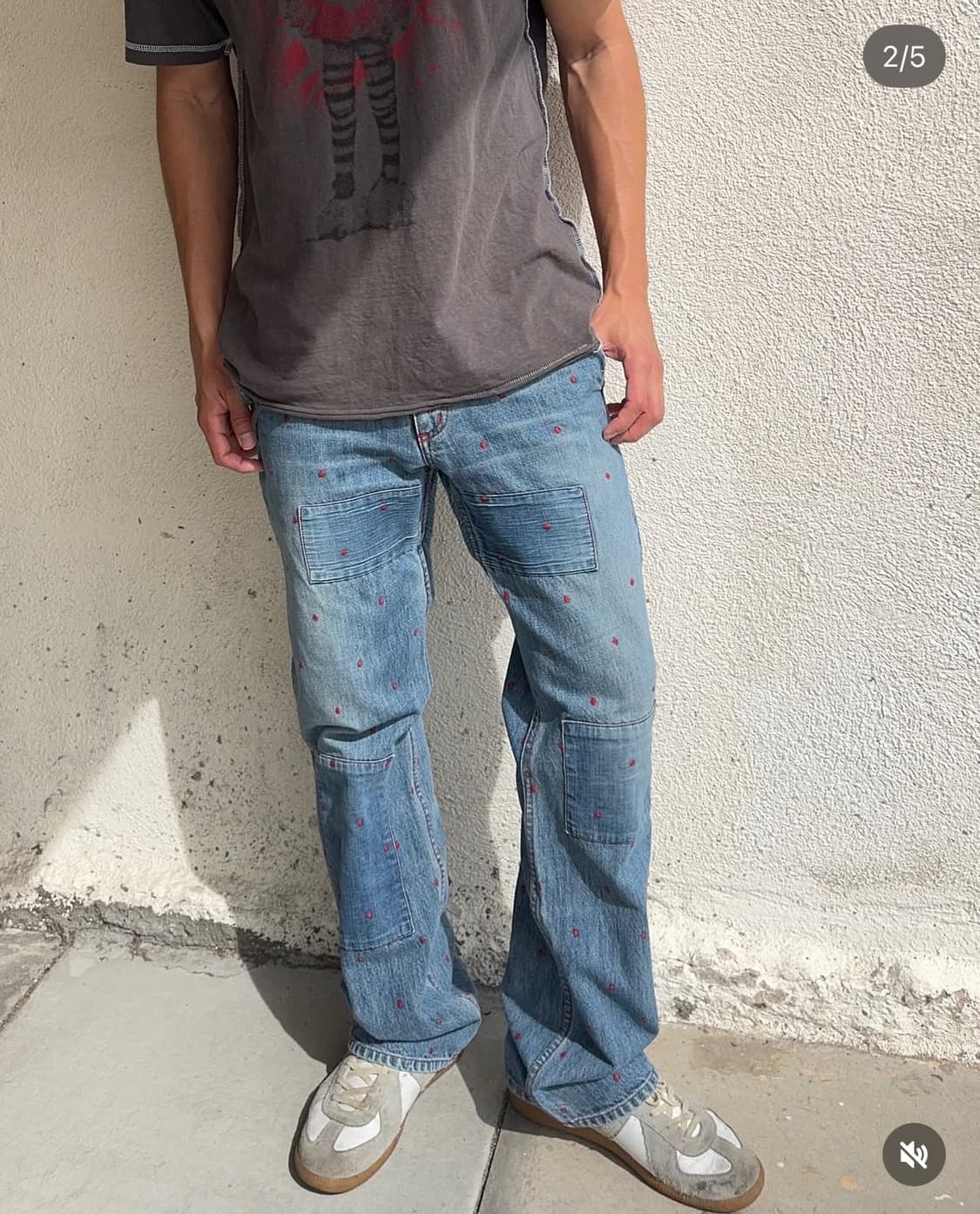 SS02 haze 언더커버 다이아몬드 자수 데님 상품이미지2