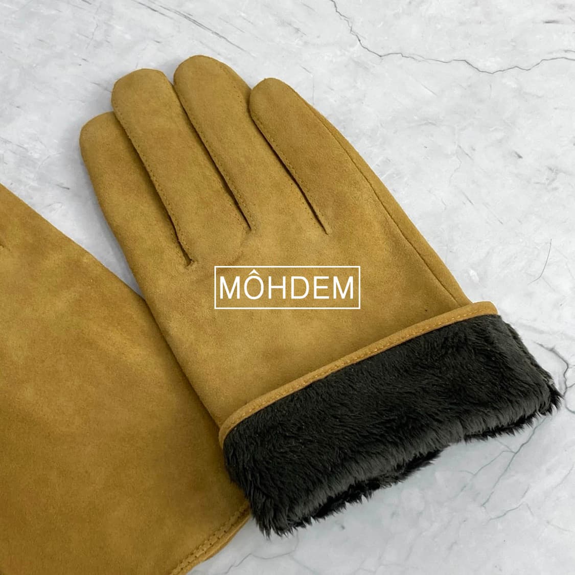 [premium] 스웨이드 가죽 장갑 머스타드 상품이미지9