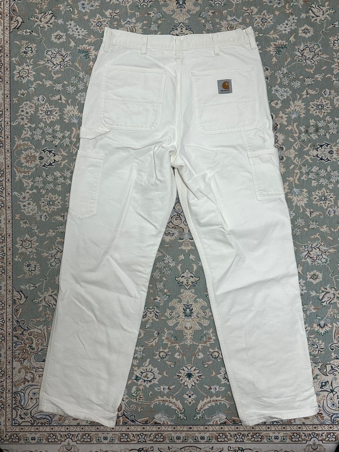(32)CarharttWip 싱글니 팬츠 화이트 상품이미지2