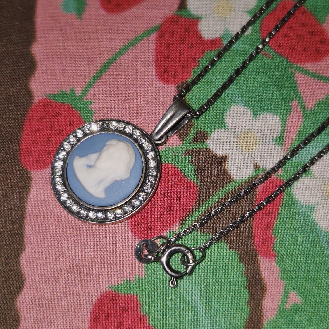 80s 영국 웨지우드 실버 925 카메오 목걸이 상품이미지8